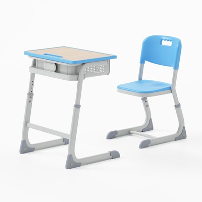 学生升降课桌椅C01-湛蓝