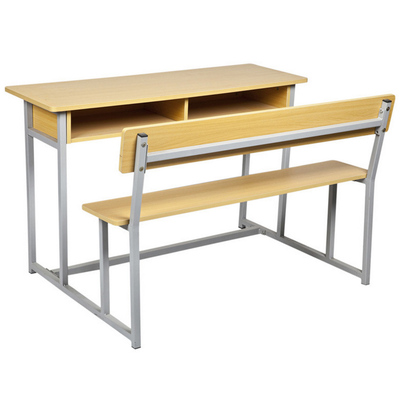 WD-07 Metal Wooden Double Student Table Chair