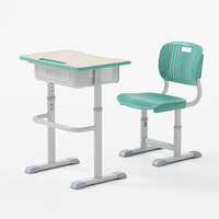 学生升降课桌椅启明-水绿