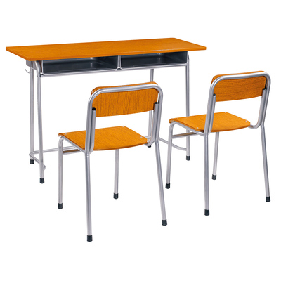 WD-04 Student Desk Chair Double Seater Table Chair High School